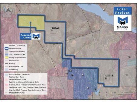 Maxus Mining erweitert das Wolframprojekt Lotto in British Columbia (Kanada) im Vorfeld der für 2026 geplanten VTEM-Vermessung um 27 %