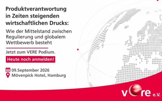 Produktverantwortung im Spannungsfeld von Regulierung und Wettbewerb: VERE e.V. Podium 2026 in Hamburg