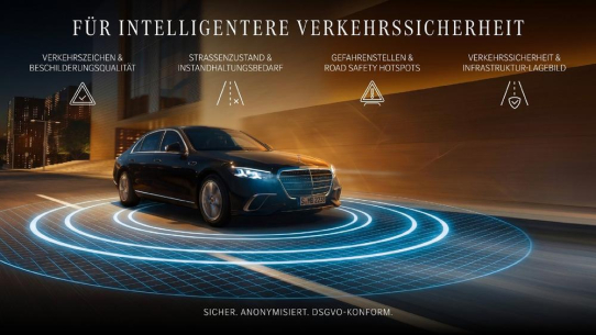 Anonymisierte Fahrzeugdaten von Mercedes-Benz sorgen für sicherere und effizientere Mobilität