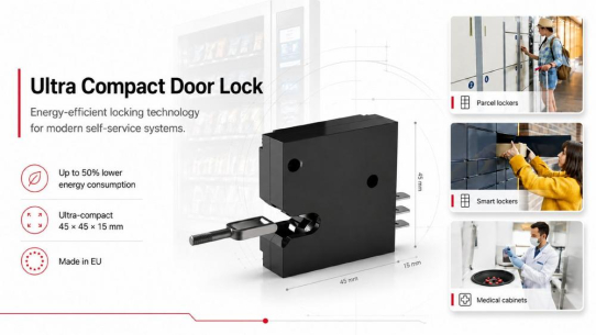 Ultra Compact Door Lock: Energieeffizientes Schließsystem aus Europa