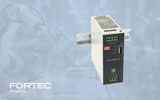 Neu bei FORTEC Power: Innovative DIN-Schienenserie XDR-E mit 75 bis 960 W