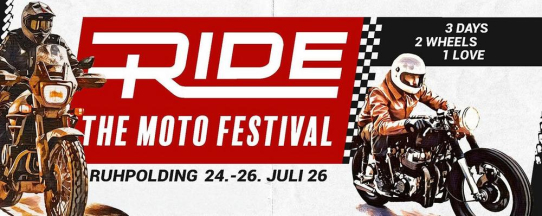 Wir sind dabei, beim RIDE – The Moto Festival