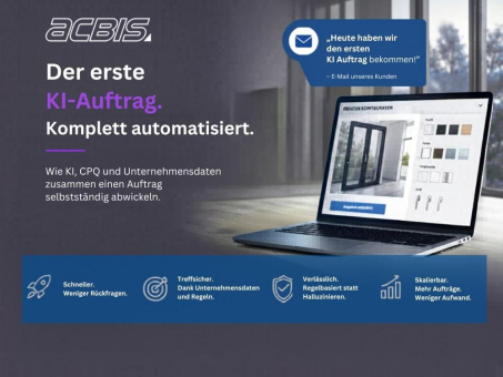 Fenster- und Türenhersteller wickelt ersten vollautomatischen KI-Auftrag ab.