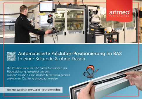 Automatisierte Positionierung von Fensterfalzlüftern im BAZ
