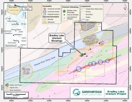 Greenridge Exploration verdreifacht die Größe seines Uranprojekts Bradley Lake in Nord-Saskatchewan, Kanada