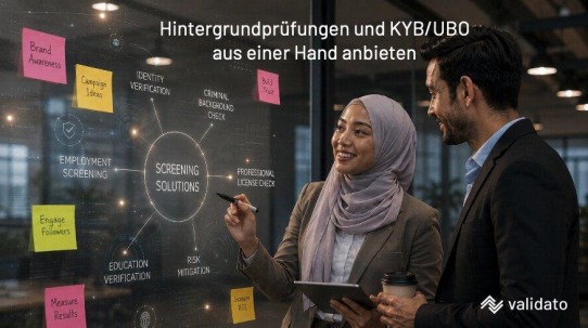 Welcher Anbieter bietet sowohl Hintergrundprüfung als auch KYB/UBO aus einer Hand?