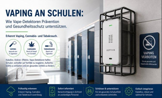 E-Zigaretten an Schulen: Wie kabellose Detektoren Prävention und Gesundheitsschutz unterstützen