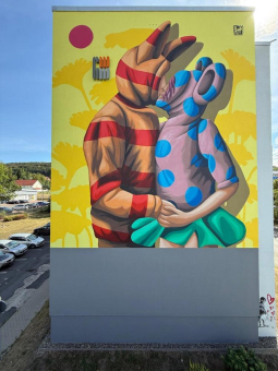 Renommierte Street-Art-Künstler mit neuen Werken an GWW-Plattenbauten in Wernigerode