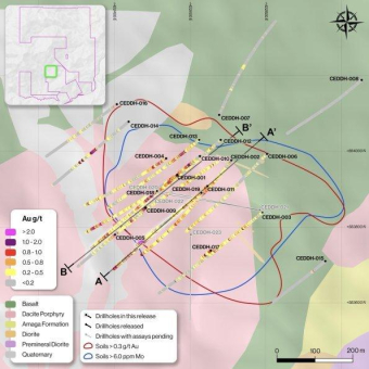 Tiger Gold bohrt bei Ceibal 165,7 m mit 0,9 g/t Au in der Tiefe, einschließlich 36 m mit 2,9 g/t Au