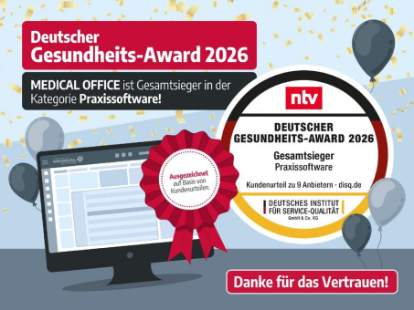 MEDICAL OFFICE beim Deutschen Gesundheits-Award 2026 ausgezeichnet