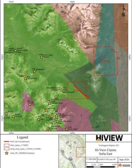 Hi-View reicht Antrag für das Konzessionsgebiet Sofia East in der Region Toodoggone ein