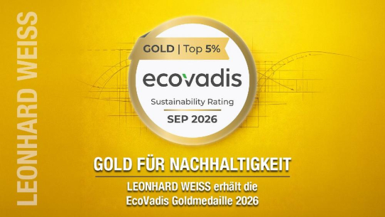 EcoVadis-Rating 2026: LEONHARD WEISS erhält erstmals Gold für verantwortungsvolles und nachhaltiges Handeln